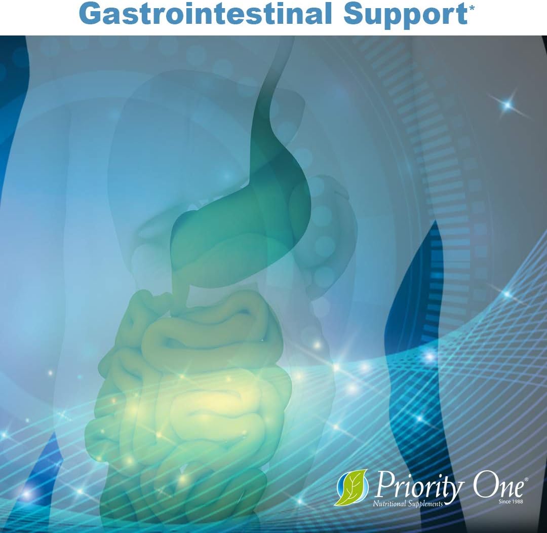 Priority One Vitamins Gastri Gest 120 Capsules - Plant Enzymes for Healthy Digestion & Intestinal Activity