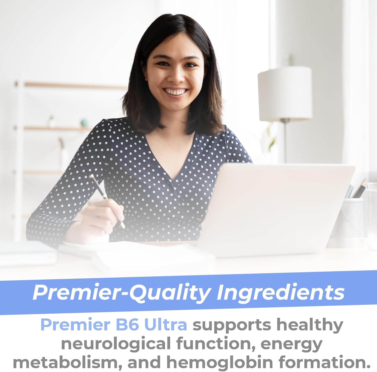 PRL Premier B6 Ultra - P5P Vitamin B6 Supplement, 50mg Per Capsule, Active Form for Energy & Brain - 60 Capsules