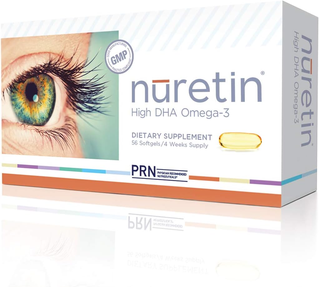 PRN Nuretin: High DHA Omega-3 Fish Oil Supplement for Healthy Retinal Function - 1 Month Supply