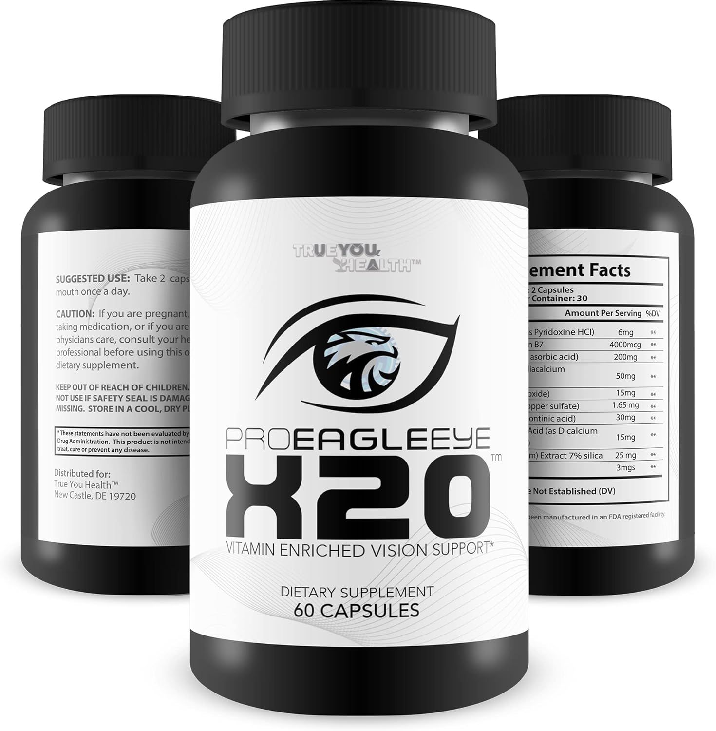 Pro EagleEye x20 - Vision Support Supplement with Vitamins & Minerals for Eye Health - Improve Eyesight with Pro Eagle Eye X20 Vitamins - Essential Eye Health Aid