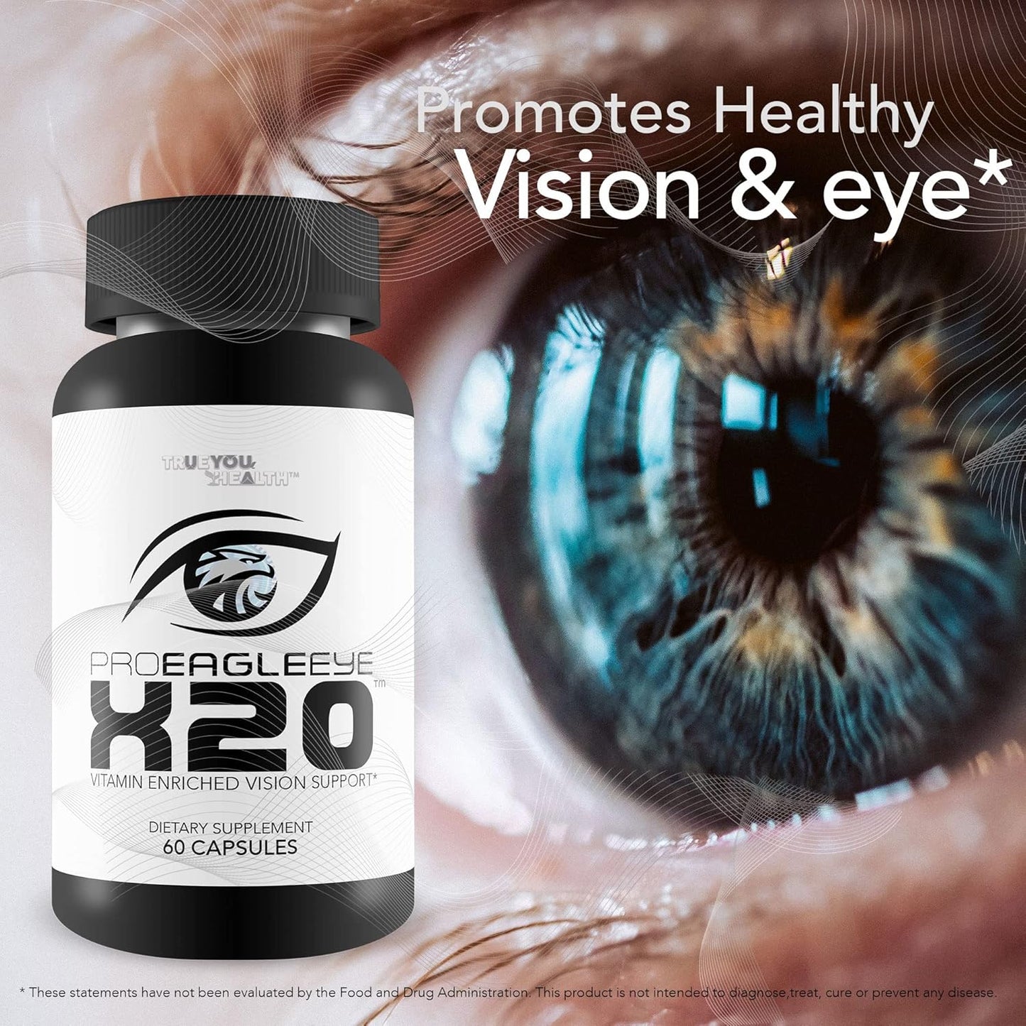 Pro EagleEye x20 - Vision Support Supplement with Vitamins & Minerals for Eye Health - Improve Eyesight with Pro Eagle Eye X20 Vitamins - Essential Eye Health Aid