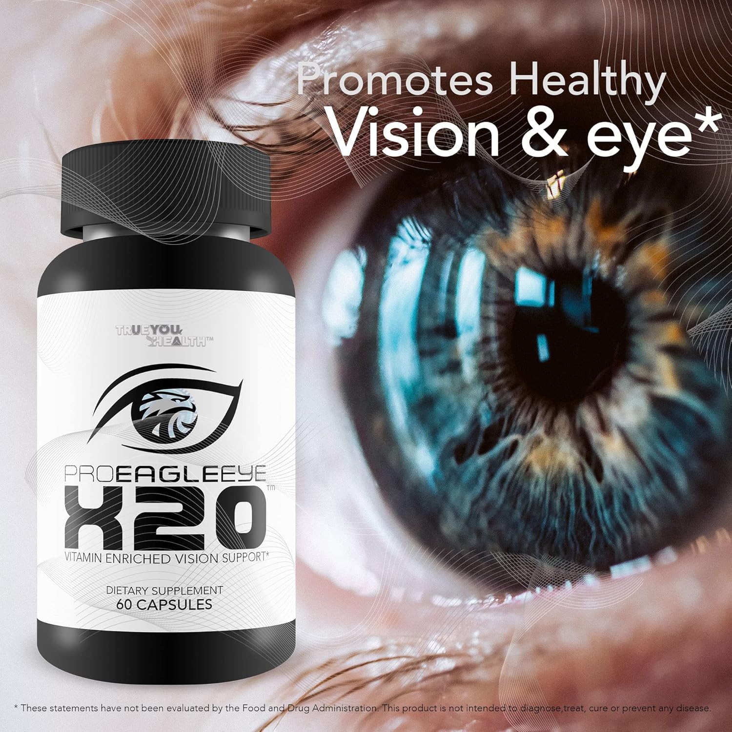 Pro EagleEye x20 - Vision Support Supplement with Vitamins & Minerals for Eye Health - Improve Eyesight with Pro Eagle Eye X20 Vitamins - Essential Eye Health Aid