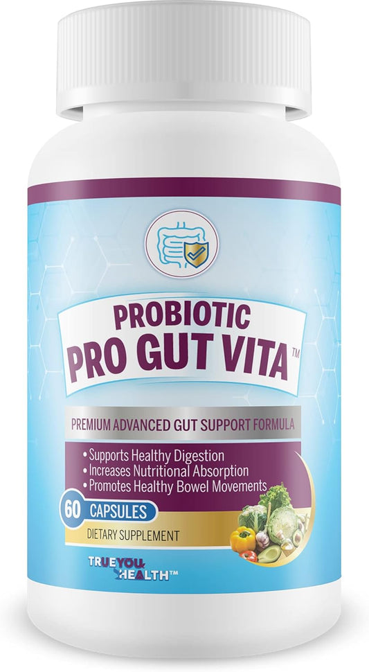 Pro Gut Vita Probiotic & Vitamin Formula - Supports Gut Health, Digestion, Nutrient Absorption - Improve Gut Microbiome for Overall Wellness