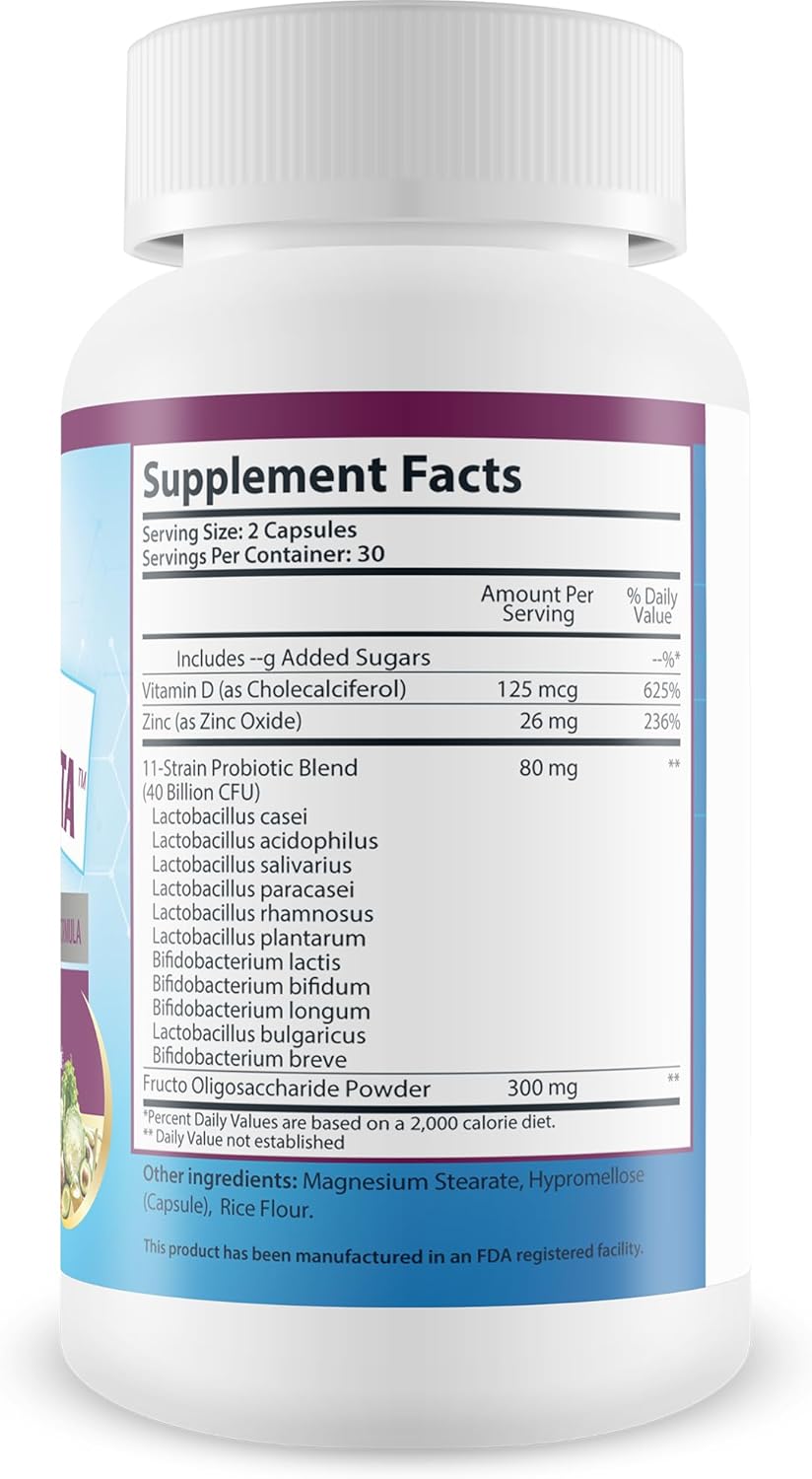 Pro Gut Vita Probiotic & Vitamin Formula - Supports Gut Health, Digestion, Nutrient Absorption - Improve Gut Microbiome for Overall Wellness