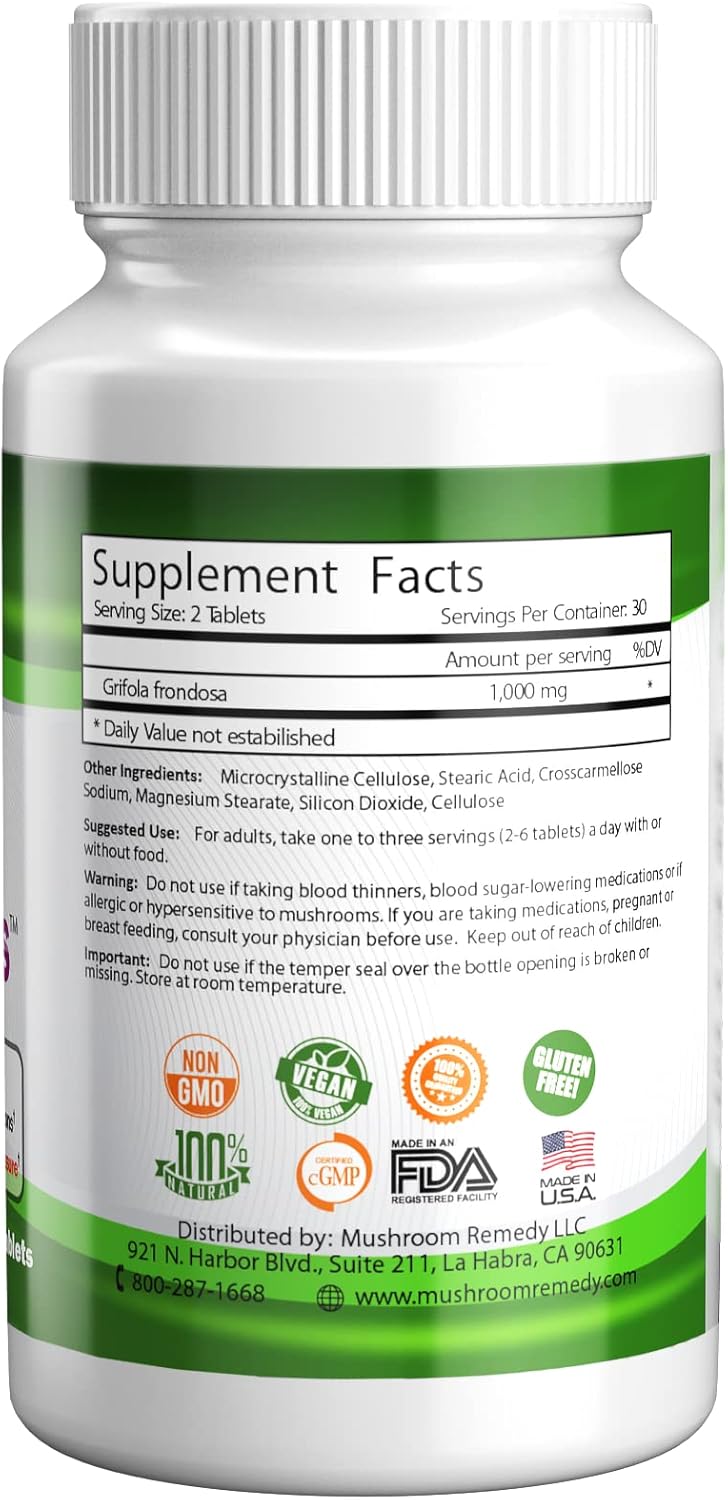 PRO-Liver & Pancreas Mushroom Supplement | Herbal Detox Support with Grifola frondosa Extract | Vegan, NON-GMO, USA Made (60 Tablets)