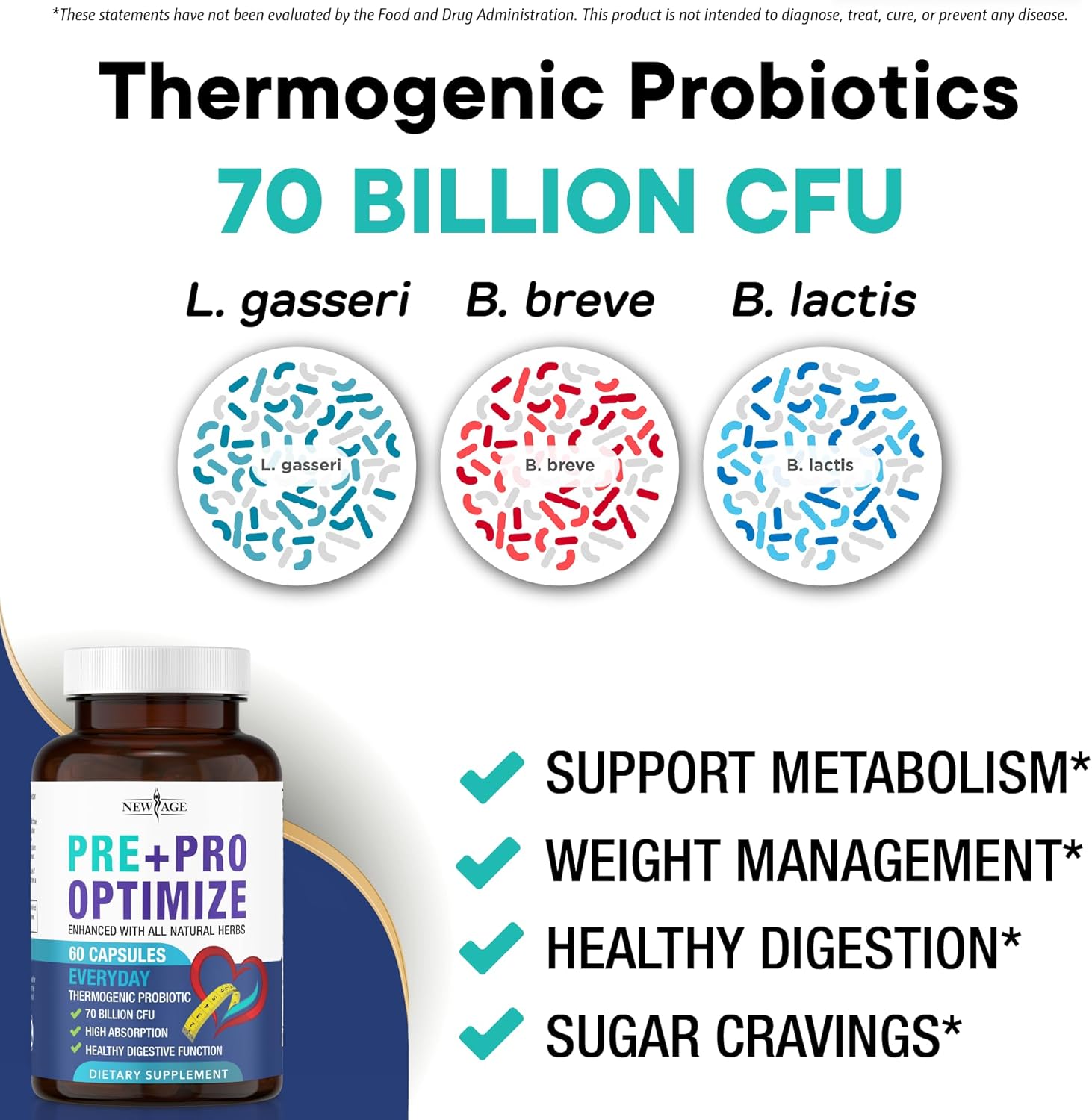 Pro Optimize Probiotics for Menopause Relief - 70 Billion CFU, Digestive Health - Joint Support, Night Sweats - Dong Quai - Pack of 2