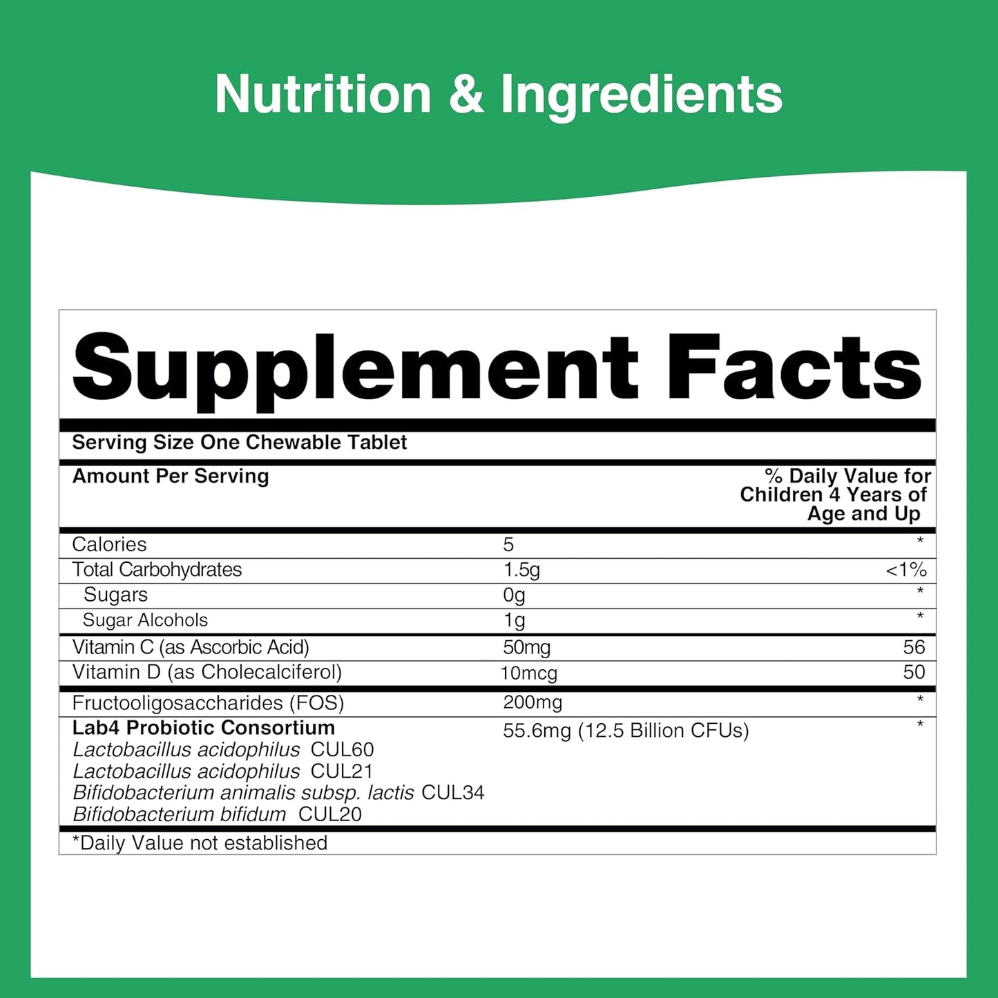 Pro-Ven Probiotic Chewable Tablets for Kids 4-16 | 30 Strawberry Flavored Tablets | 12.5 Billion CFUs for Immune & Digestive Health