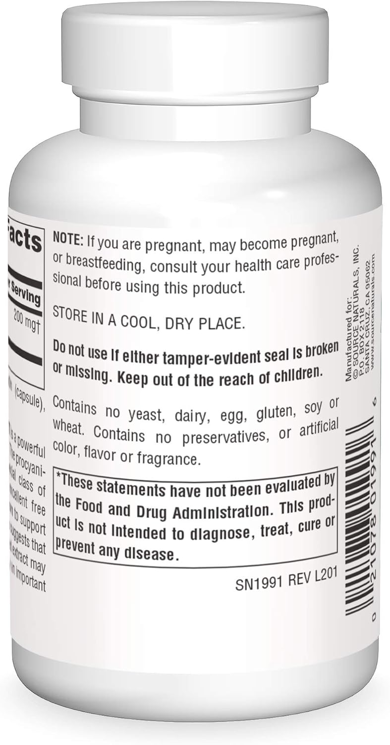 Proanthodyn Grape Seed Extract Capsules 200mg - Antioxidant Support for Healthy Aging Brain - 90 Count