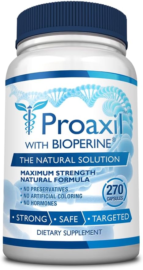 Proaxil Prostate Health Supplement - 270 Capsules - Zinc, Saw Palmetto, Bioperine, Beta Sitosterol - Vegan, All Natural, Made in USA - 3 Month Supply