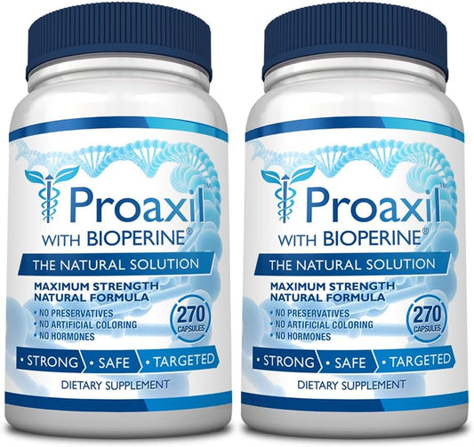 Proaxil Prostate Health Support - 540 Capsules - Zinc, Saw Palmetto, Bioperine, Beta Sitosterol - Vegan, USA Made - 6 Month Supply