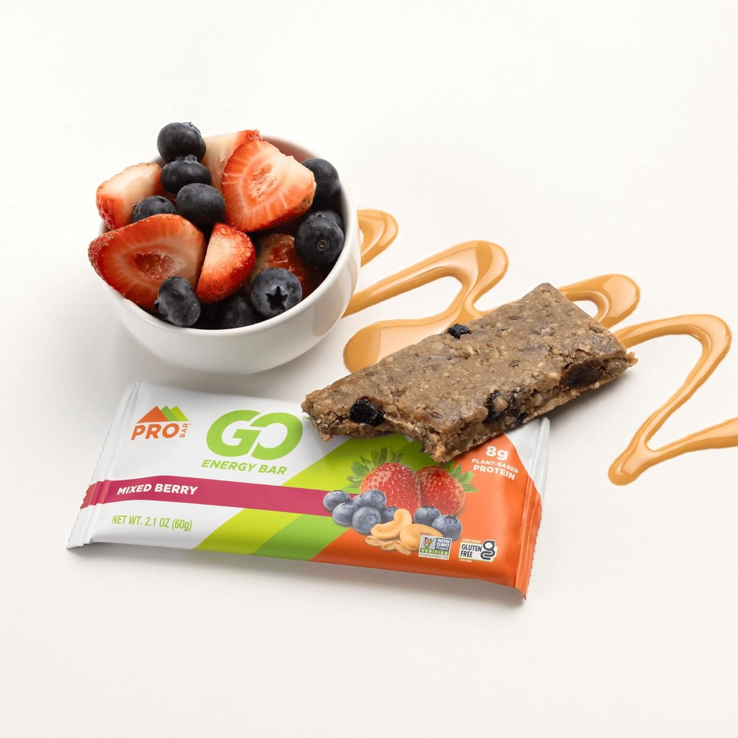 PROBAR GO Energy Bars Mixed Berry 12 Count - Gluten-Free Non-GMO Whole-Food Snack Bars