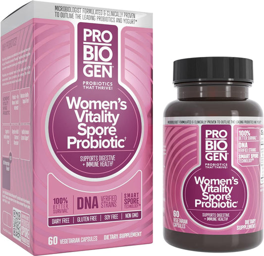 Probiogen Women's Vitality Probiotic Supplement with Smart Spore Technology - 60 Capsules