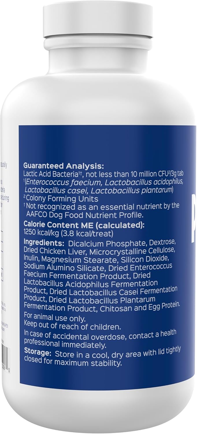 Probios Probiotic Digestive Tablets for Dogs, 180 Count Liver Flavored Daily Pet Probiotics from Vets Plus