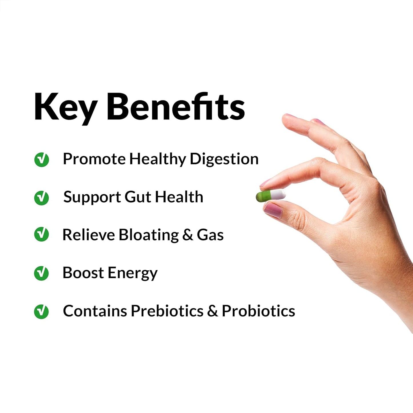 ProbioSlim 2-Pack Probiotic Supplement with Green Tea Extract for Digestive Health, Reduce Gas & Bloating, 60 Capsules