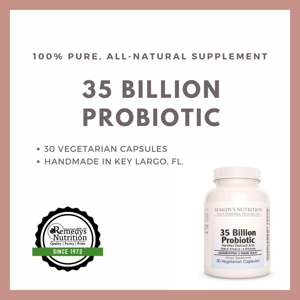Probiotic 35 Billion CFU Vegan Capsules for Gut Health - 30 Capsules