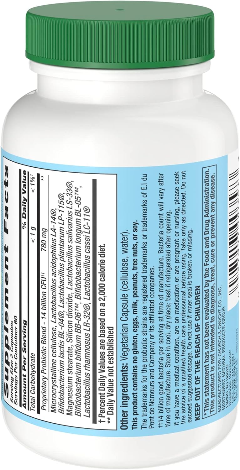Probiotic Acidophilus Supplement for Men and Women, 240 Count Vegetarian Capsules for Digestive Health & Immune Support