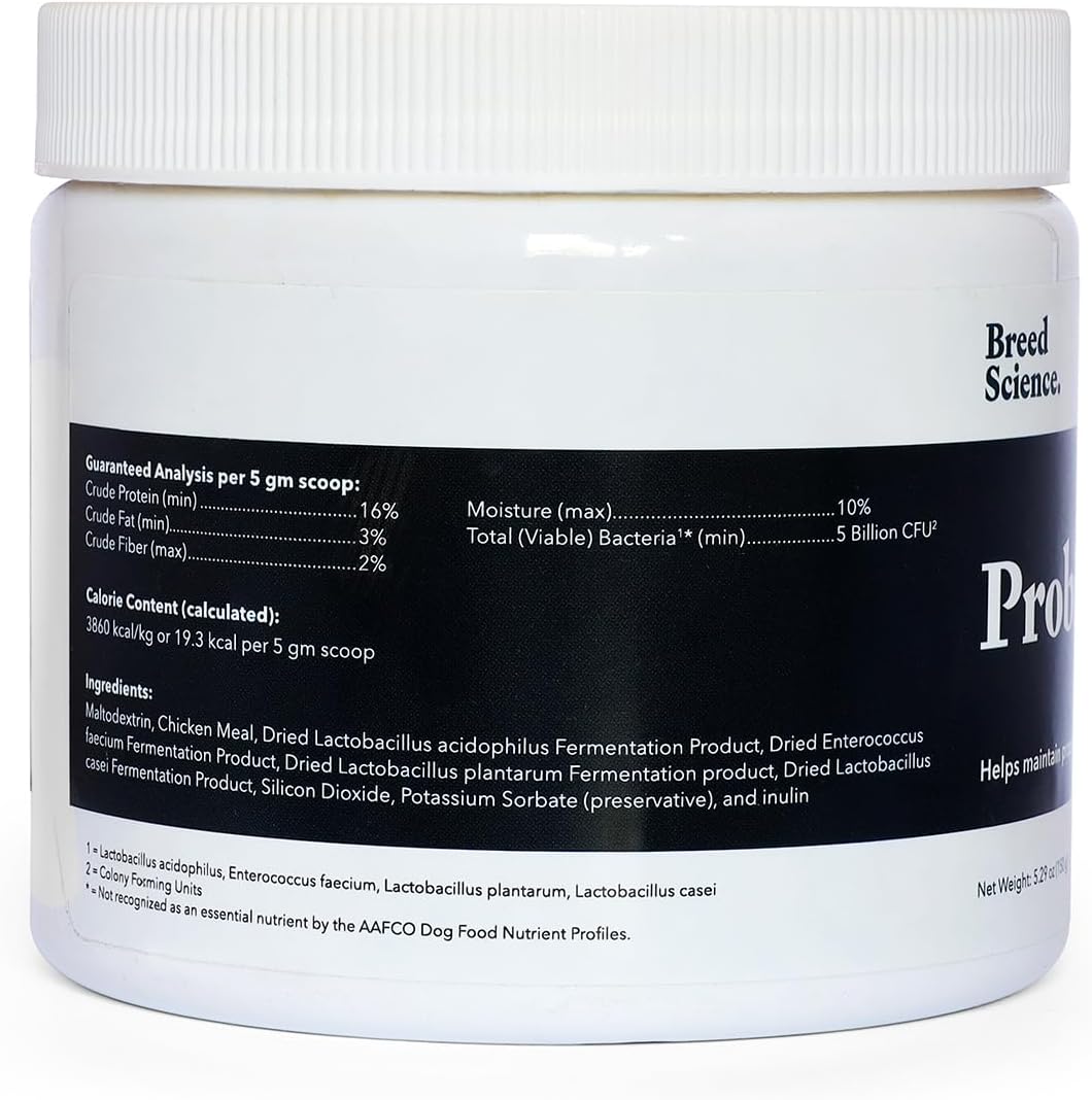 Probiotic and Prebiotic Powder for Dogs - Diarrhea and Gas Relief Supplement - Immune Health and Digestive Support - Stool Hardener for Pets
