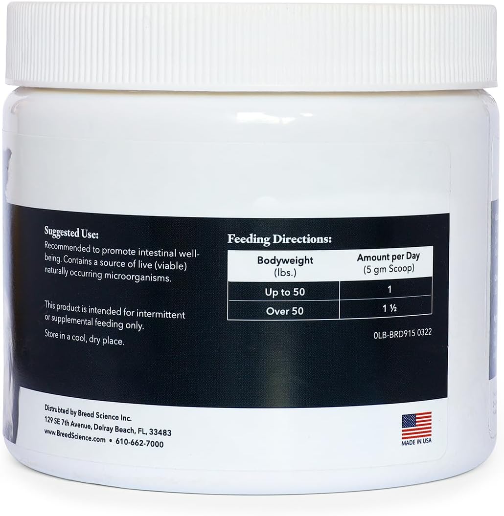 Probiotic and Prebiotic Powder for Dogs - Diarrhea and Gas Relief Supplement - Immune Health and Digestive Support - Stool Hardener for Pets