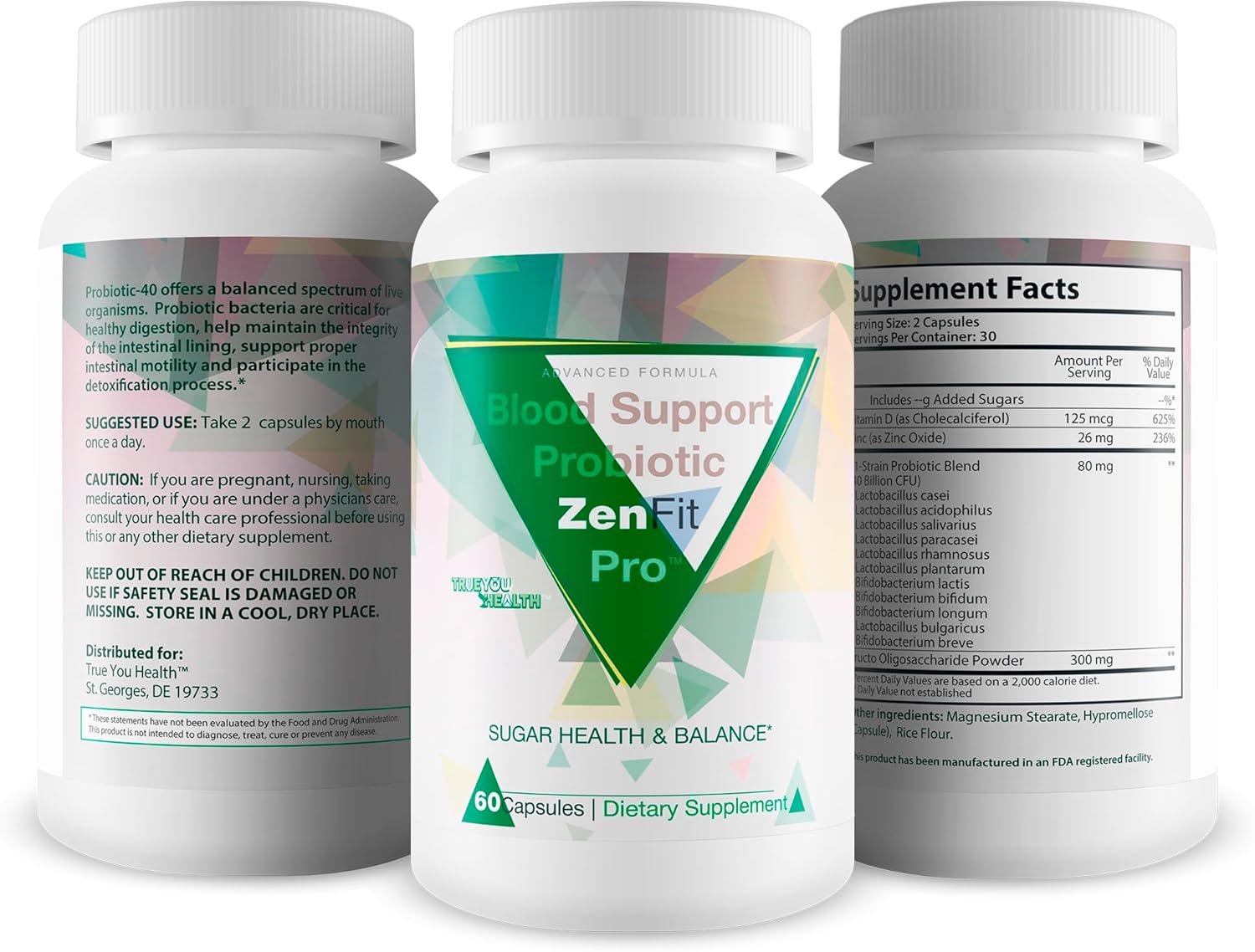 Probiotic Blood Support Supplement for Sugar Balance - Blood Support Pills with Zenfit Pro - Boost Blood Health and Sugar Levels - Probiotic Blood Capsules for Overall Wellness