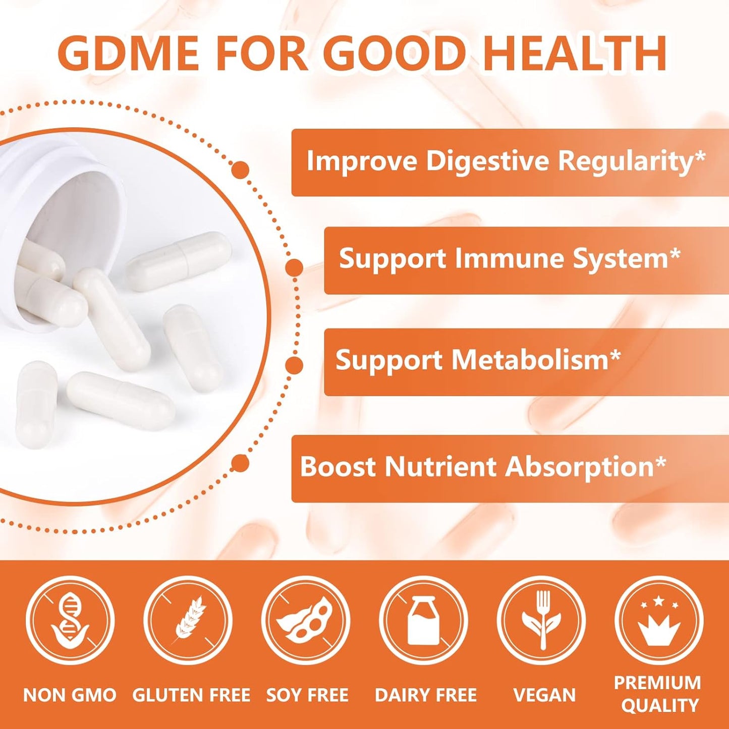 Probiotic Capsules 120 Billion CFU, 60 Capsules with 18 Strains & 3 Prebiotics for Digestive & Immune Health, Men & Women Dietary Supplement