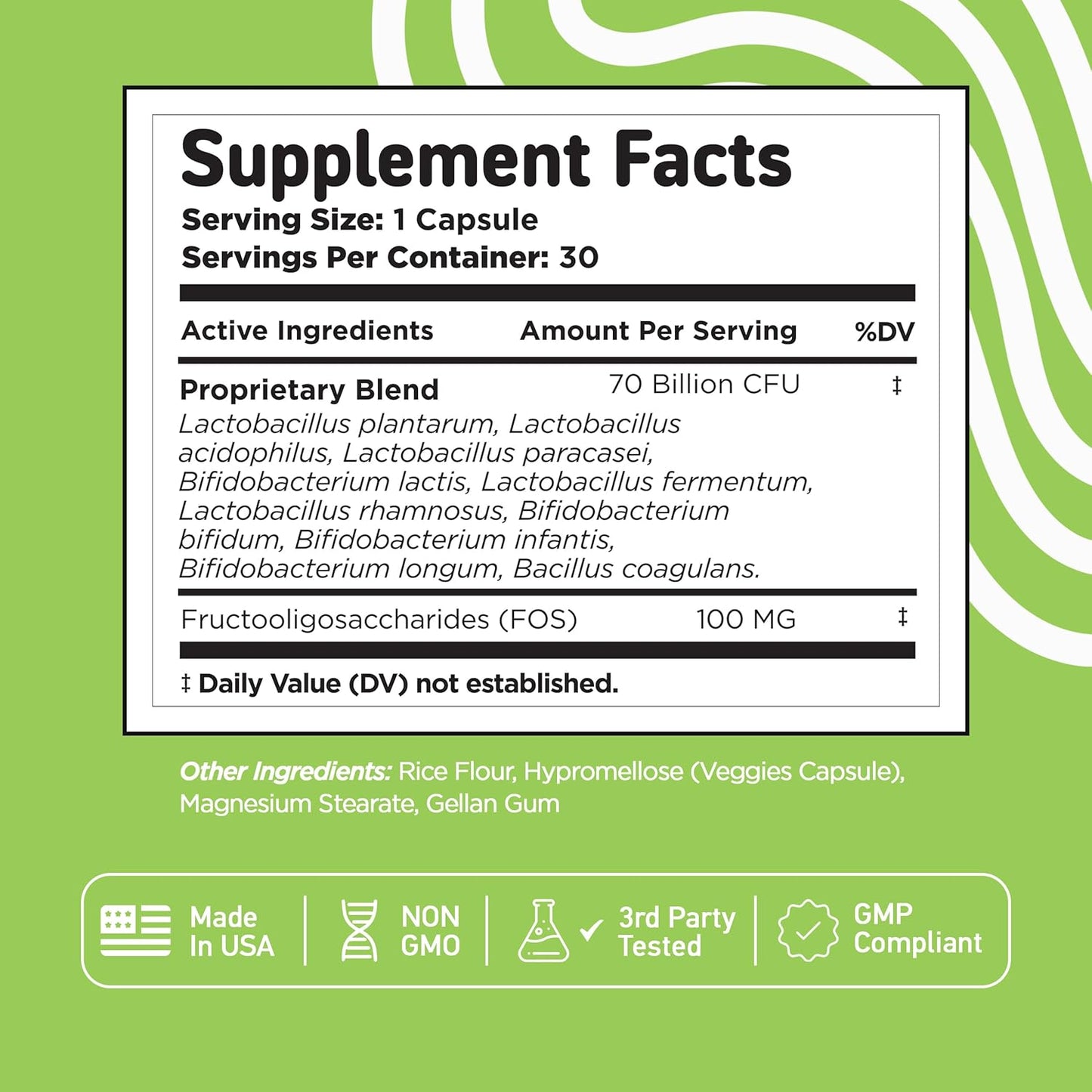 Probiotic Complex Capsules with Vital Vitamins Multi Collagen Complex for Gut Health