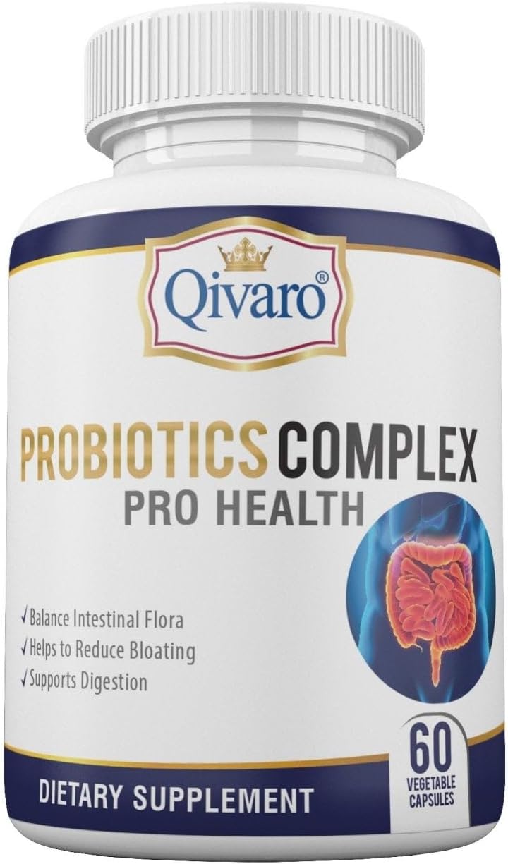 Probiotic Complex for Digestive Balance and Immune Support - Natural Vegan Supplement - USA-Made - 60 Capsules