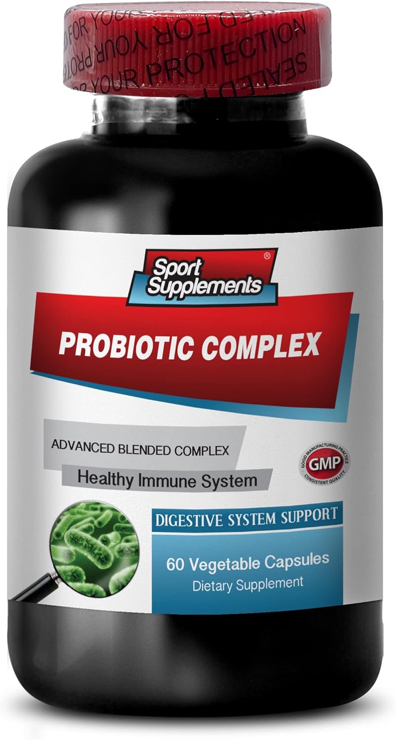 Probiotic Complex for Healthy Digestion - Advanced Blended Supplement with Digestive Enzymes - 60 Capsules