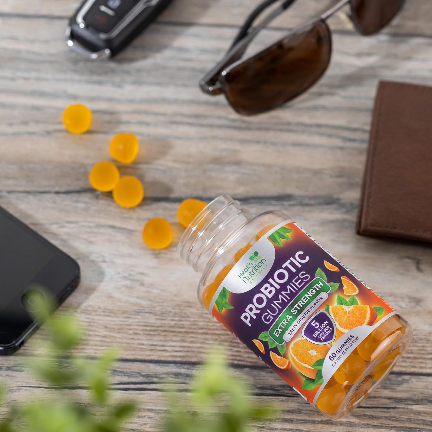 Probiotic Gummies for Digestive Health - Daily 5 Billion CFU Supplement for Women & Men - Supports Immune, Vaginal, & Gut Health - Non-GMO - 60 Gummies