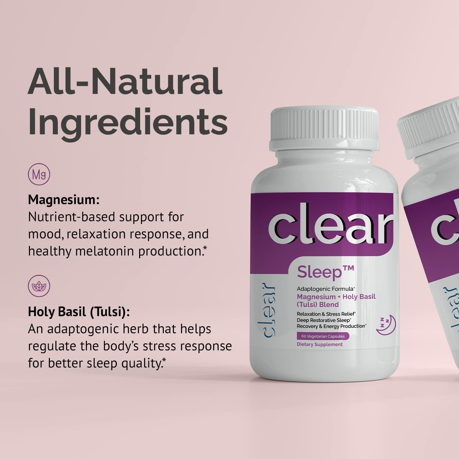 Probiotic Sleep Aid with Holy Basil & Magnesium - Pack of 3