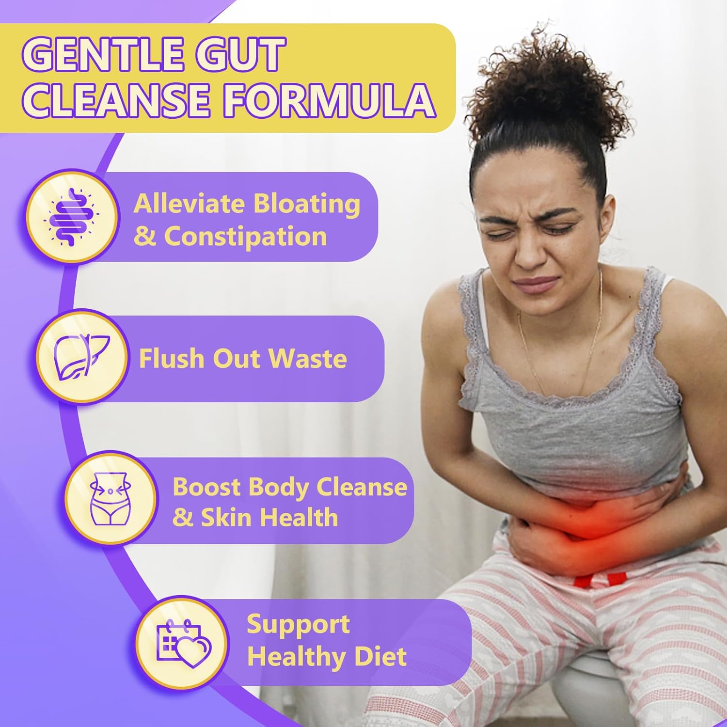 Probiotic Supplement for Digestive Health, 120 Billion CFUs, Prebiotics, D3, Zinc, Immune Support, Detox Cleanse - 45 Day to 3 Month Supply