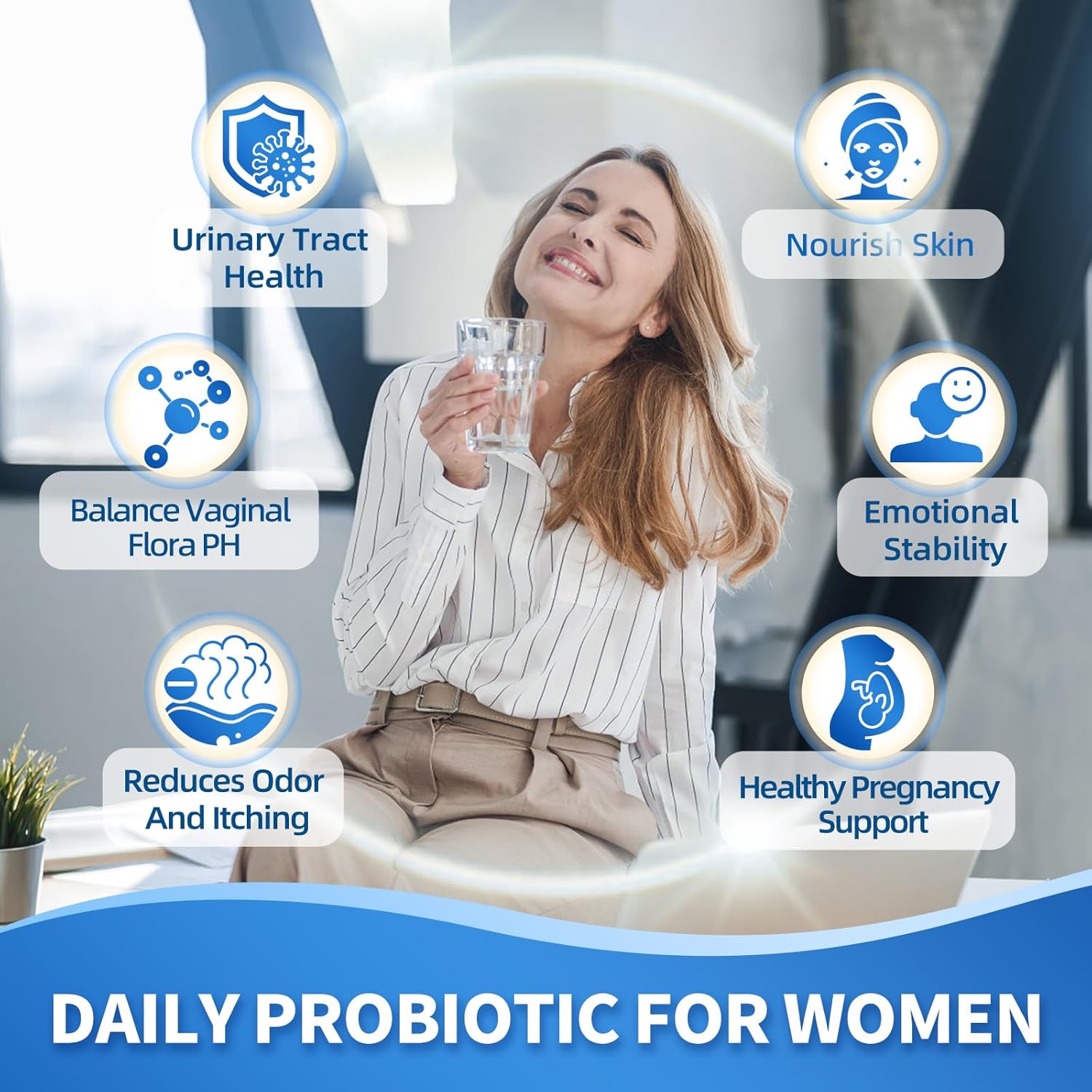 Probiotic Supplement with 10 Billion CFU, 10 Strains, Prebiotic, Vitamin B, Digestive Enzymes, 60 Capsules for Digestive and Immune Health