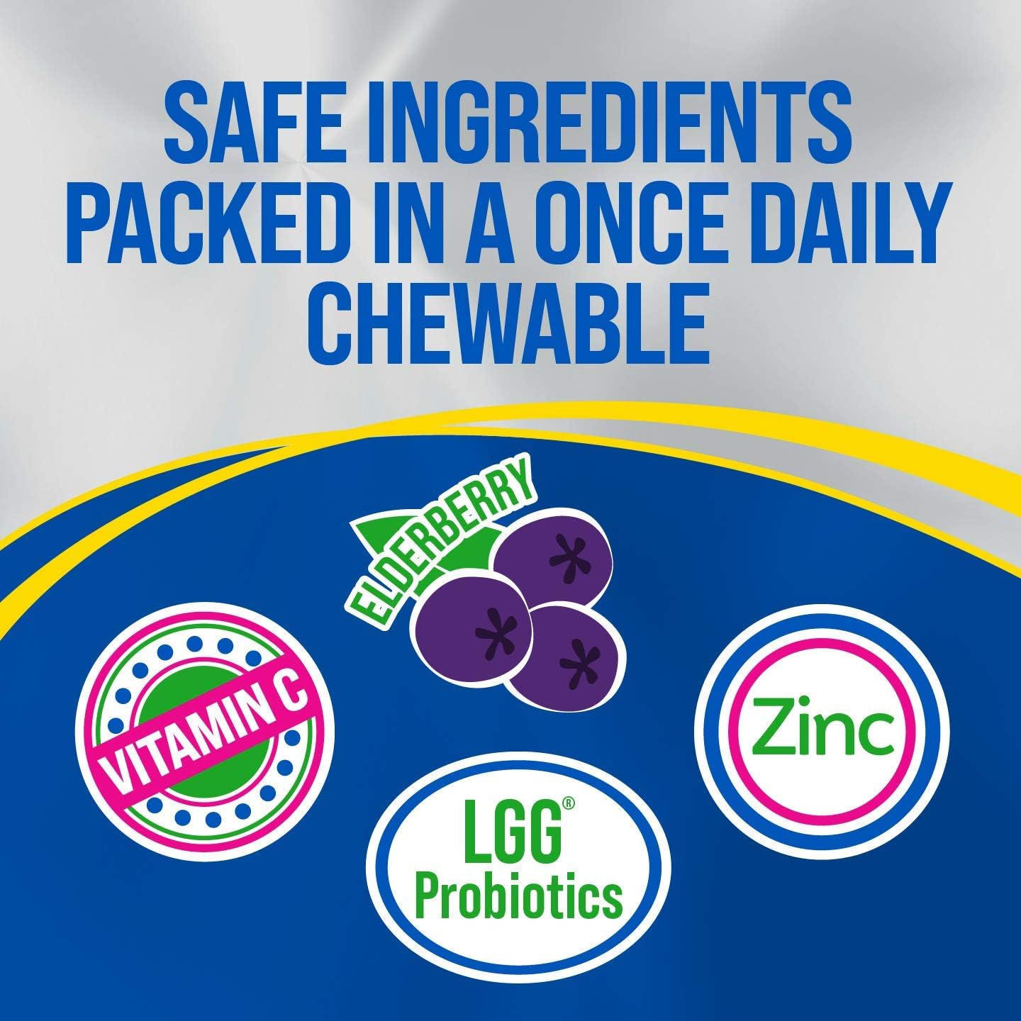 Probiotic with Vitamin C, D, Zinc, Elderberry & Baby Support for Immune & Digestive Health