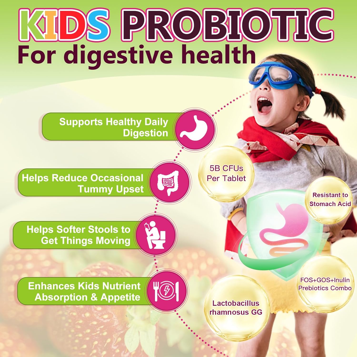 Probiotics for Women and Kids - Chewable Probiotic Supplement from NATURE TARGET