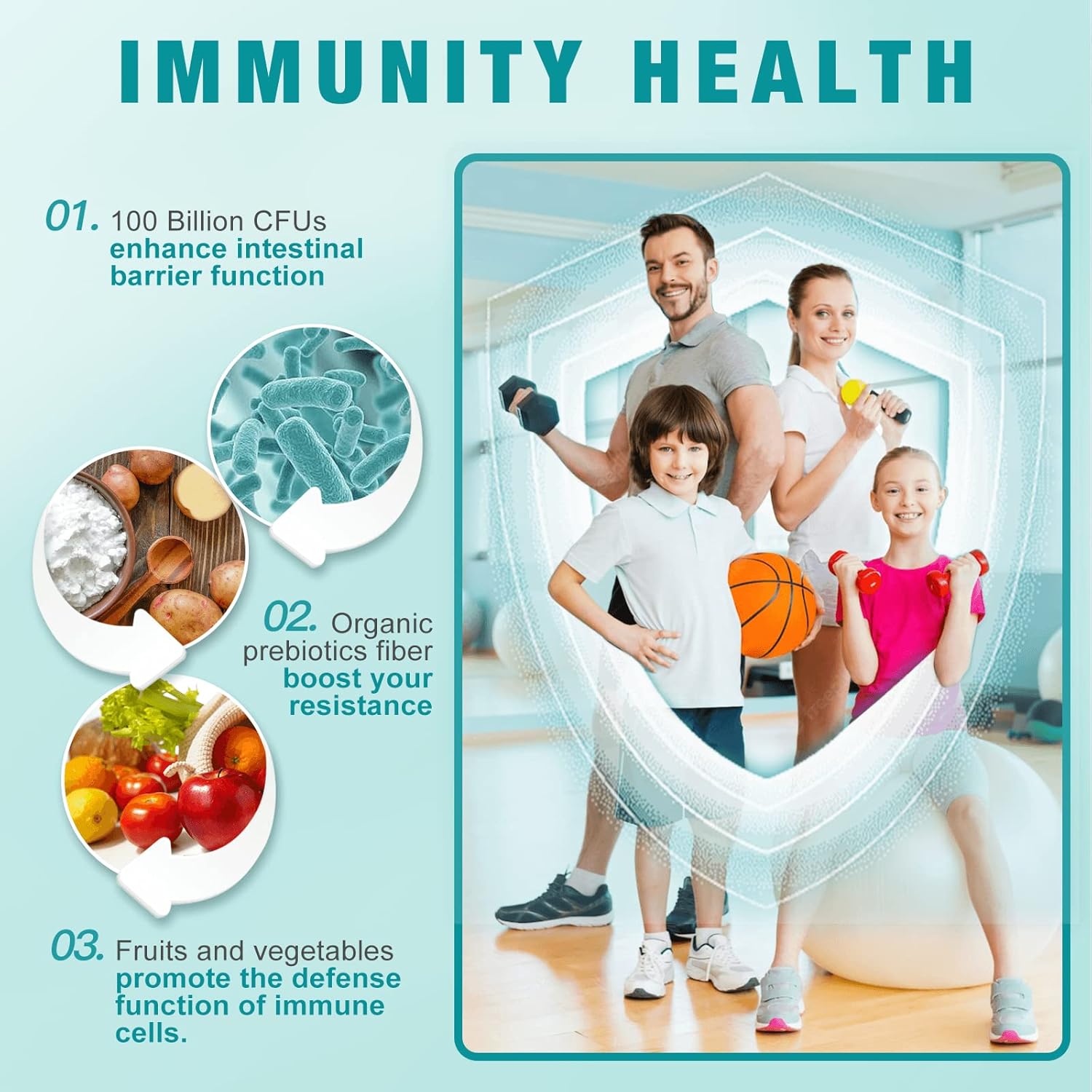 Probiotics for Women, Men, and Kids - 100 Billion CFU - Digestive & Immune Support - 90 Veg Capsules