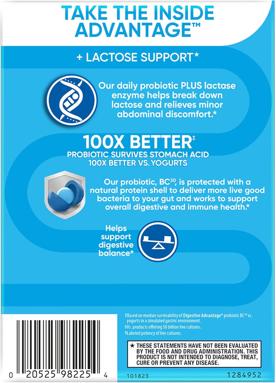 Probiotics + Lactase Enzymes for Digestive Health - 96ct for Men and Women with Bloating and Abdominal Discomfort