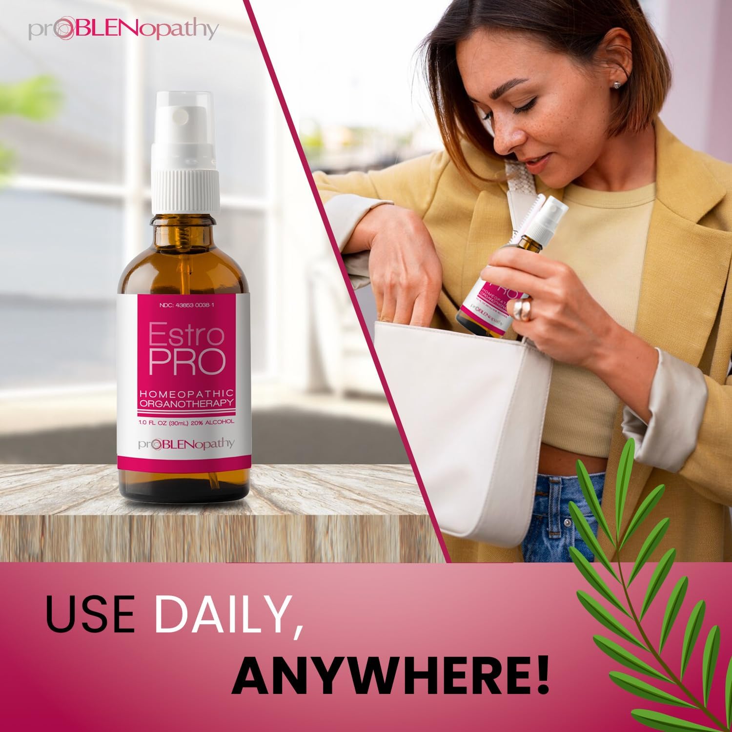 proBLENopathy Women's Menopause Supplement - Liquid Spray for Energy, Mood, Night Sweats (1 fl oz)