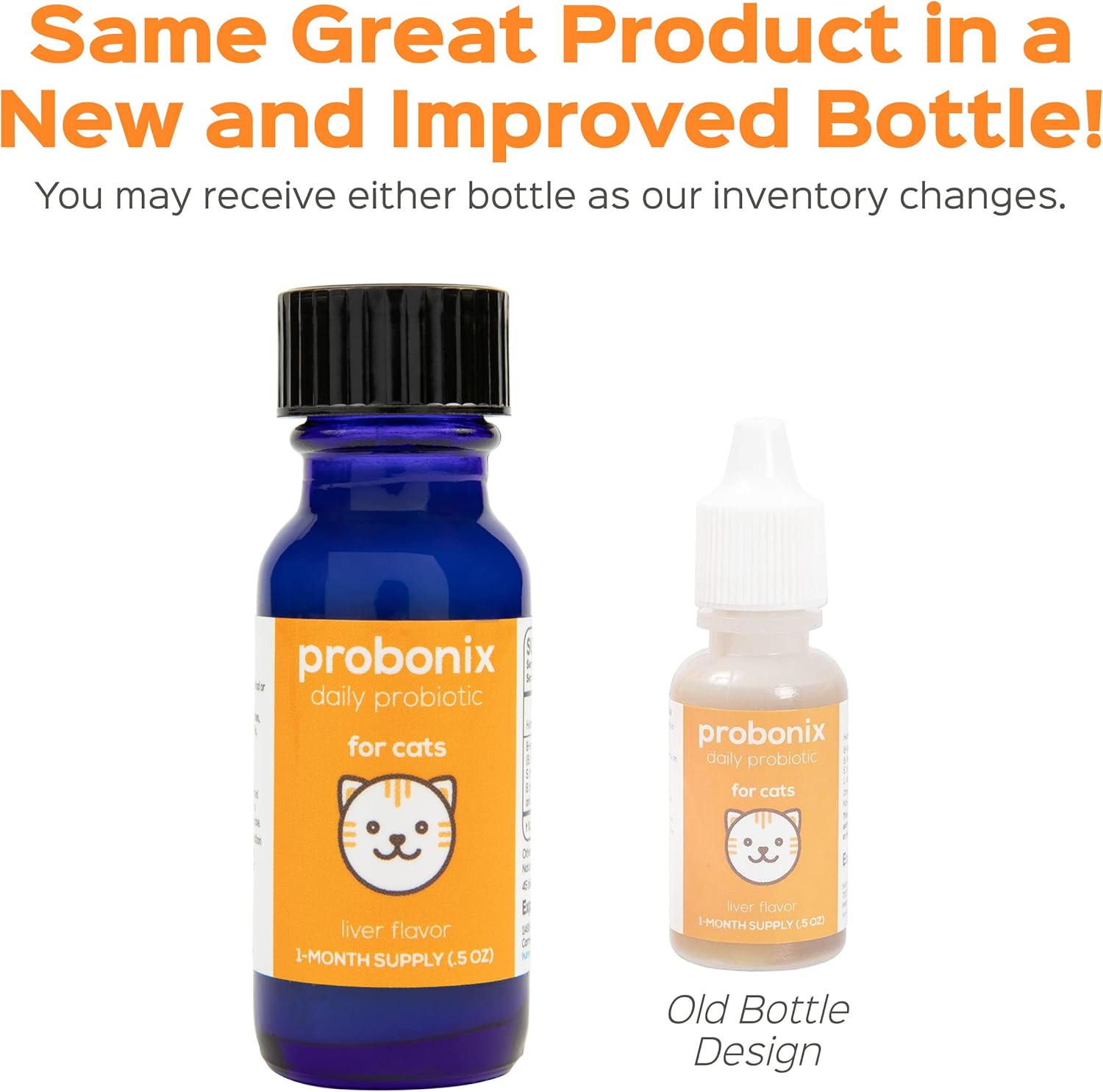 Probonix Cat Probiotic Drops - 8-Strain Formula for Gut and Dental Health - 45 Billion CFUs - 40-Day Supply - Liver Flavor
