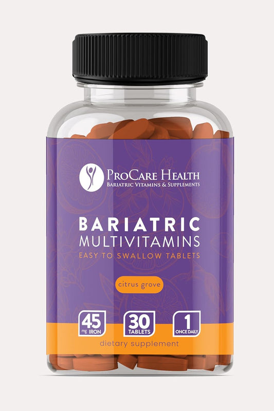 ProCare Health Bariatric Multivitamin with 45mg Iron Citrus Grove Scent 30 Count Bottle