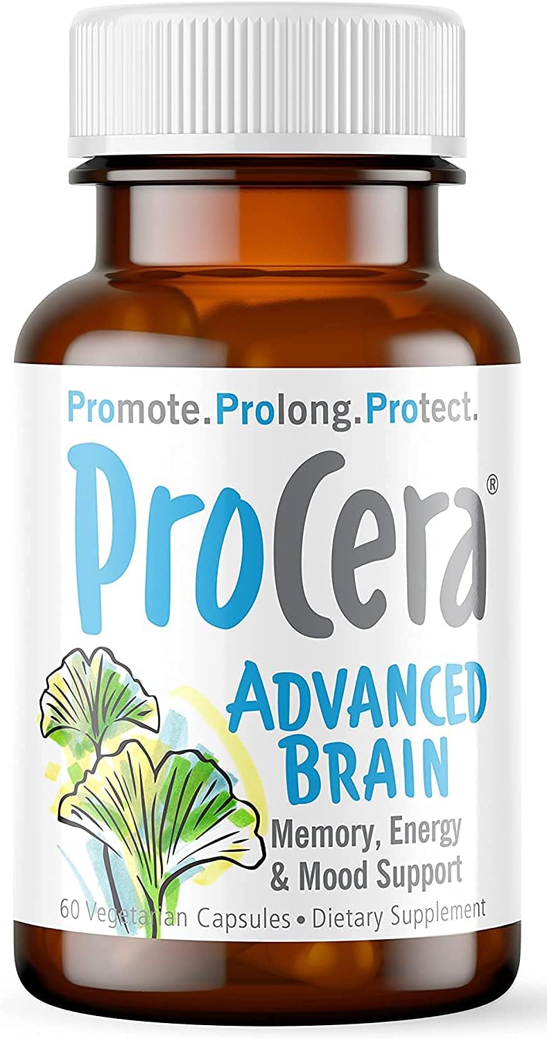 Procera Advanced Brain Supplement - Fast-Acting Formula Backed by 100+ Studies - Enhances Memory, Recall, and Concentration - Promotes Mental Clarity and Slows Cognitive Decline - 60 Capsules