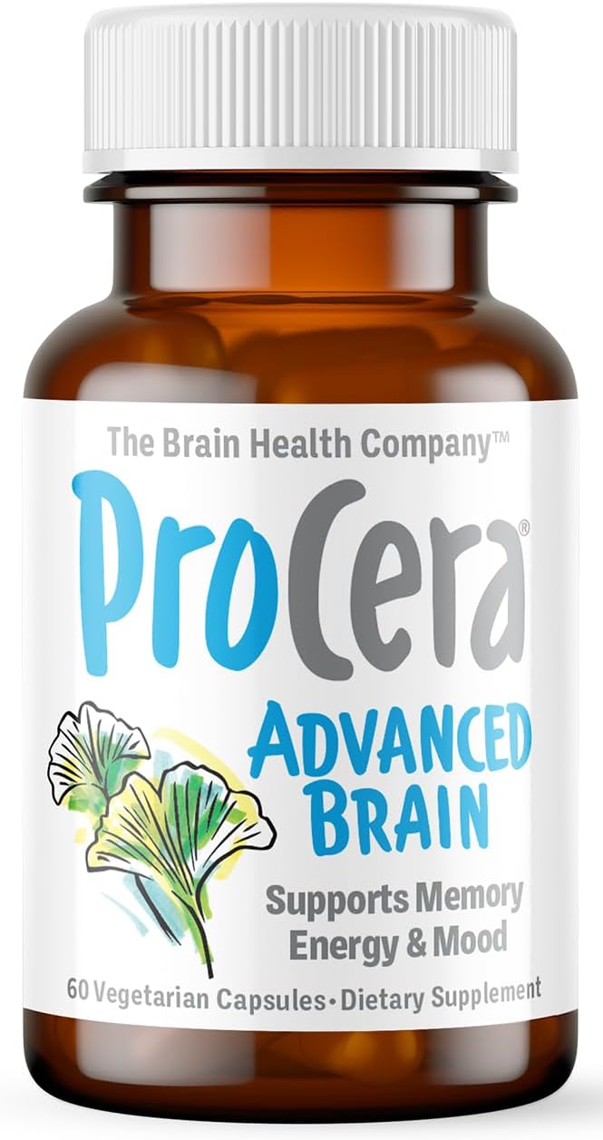 Procera Advanced Brain Supplement: Fast-Acting Formula with Clinically Proven Ingredients for Memory, Concentration, and Cognitive Clarity - 60 Capsules