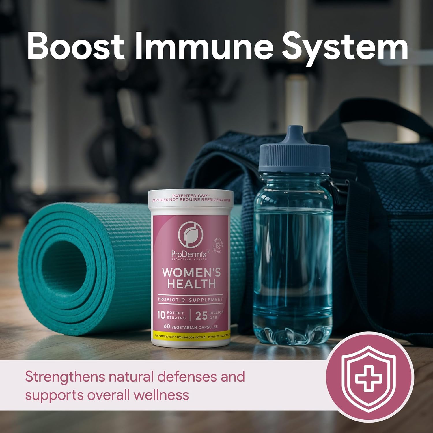 PRODERMIX Vaginal Probiotic Supplement for Women - Promotes PH Balance, UT Health - 25 Billion CFU, Once Daily, Kosher - 60 Capsules