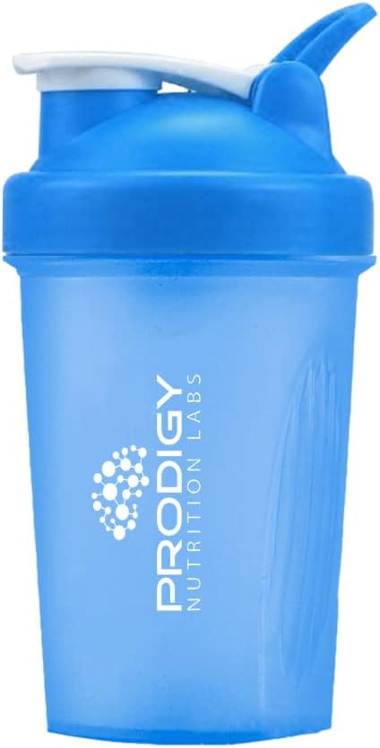 Prodigy Nutrition Labs 14oz Premium Shaker Bottle for Protein Shakes and Pre Workout - Blue Color