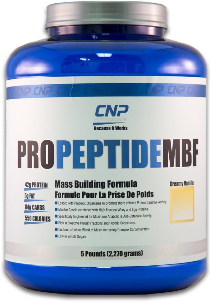 Professional Grade CNP Performance ProPeptide MBF Protein Powder for Mass Building, 5lb Vanilla Weight Gainer