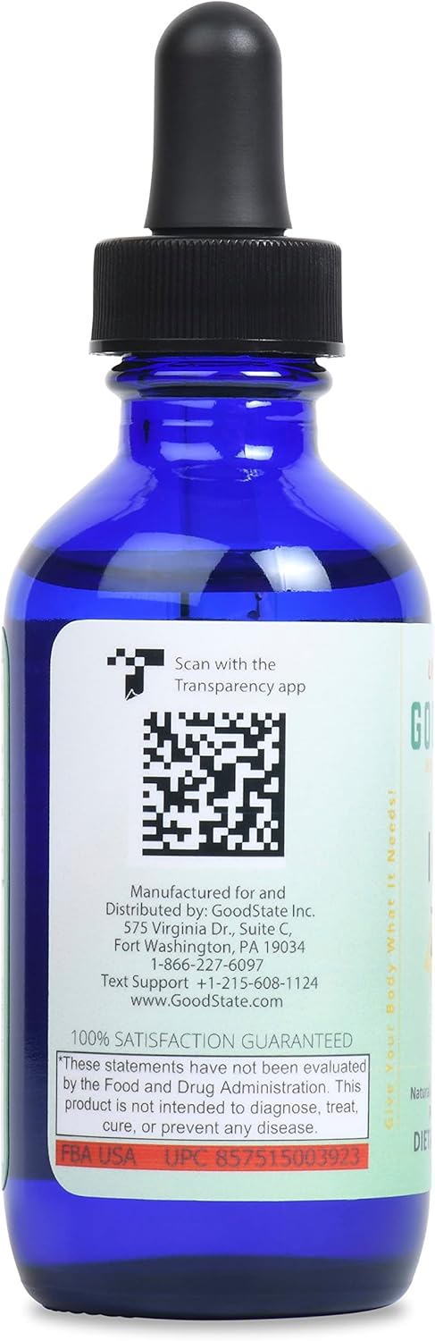 Professional Grade Good State Natural Ionic Zinc Liquid Concentrate - 1.6 fl oz Glass Bottle