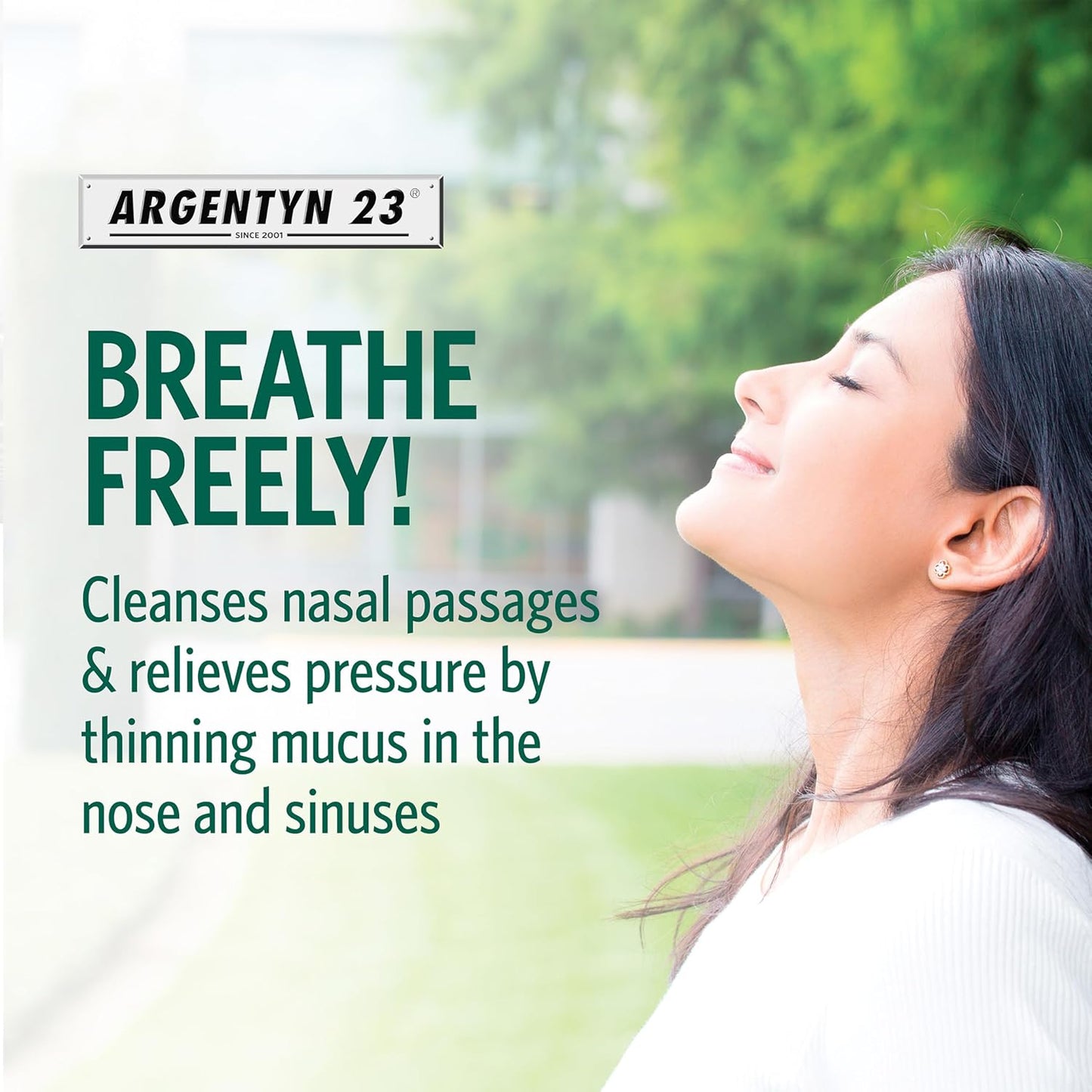 Professional Strength Argentyn 23 Bio-Active Silver Hydrosol Nasal Spray for Sinus Relief, 23ppm, 2oz