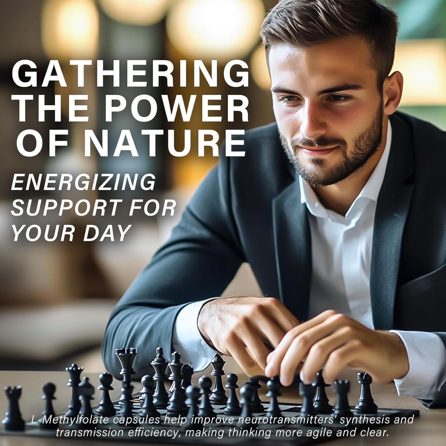 Professional Strength L-Methylfolate 15mg Supplement for Mood & Nerve Support - Non-GMO & Gluten-Free - 120 Capsules