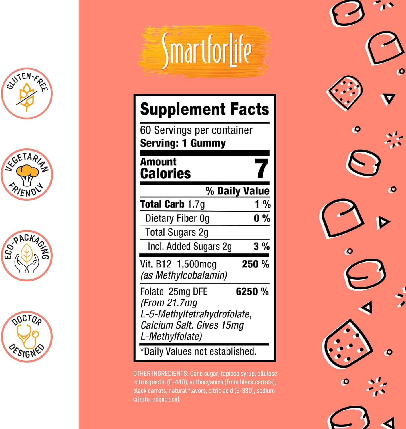 Professional Strength Raspberry Flavored L-Methylfolate Gummies - 15mg - 60 Count - Active Folate 5 MTHFR Support Supplement - Doctor Designed