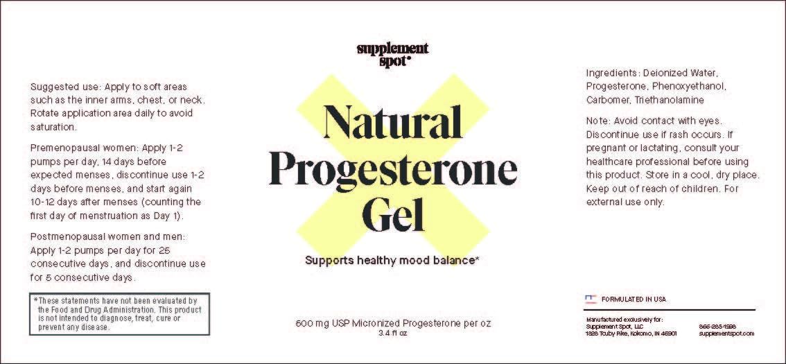 Progesterone Gel for Women - Water Based USP Gel with Wild Yam for Menopause Relief & Mood Balance (3.4 Oz)