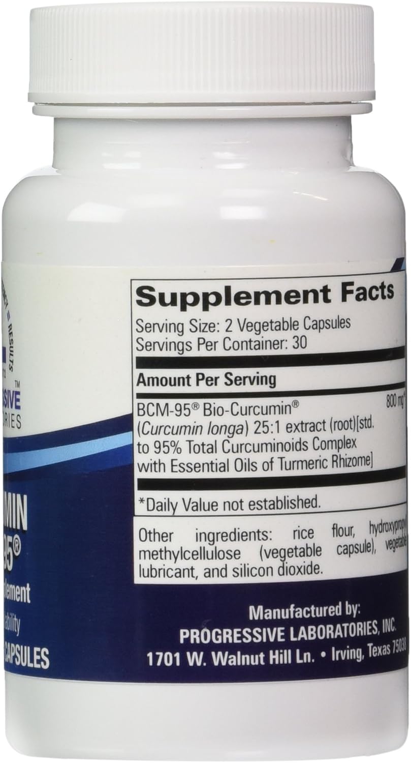Progressive Laboratories Curcumin BCM-95 60 Vcaps - Health and Beauty Supplement
