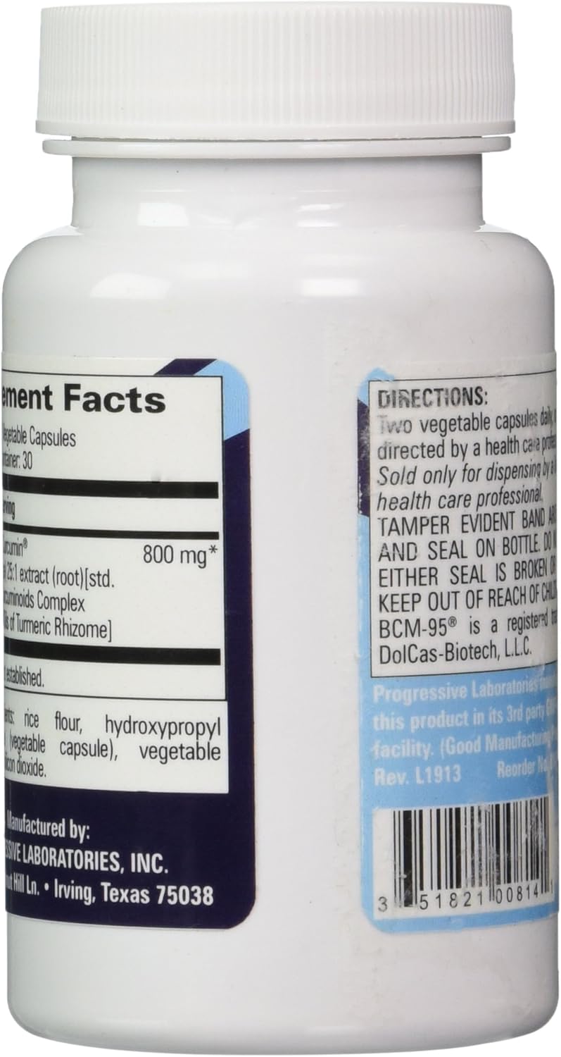 Progressive Laboratories Curcumin BCM-95 60 Vcaps - Health and Beauty Supplement